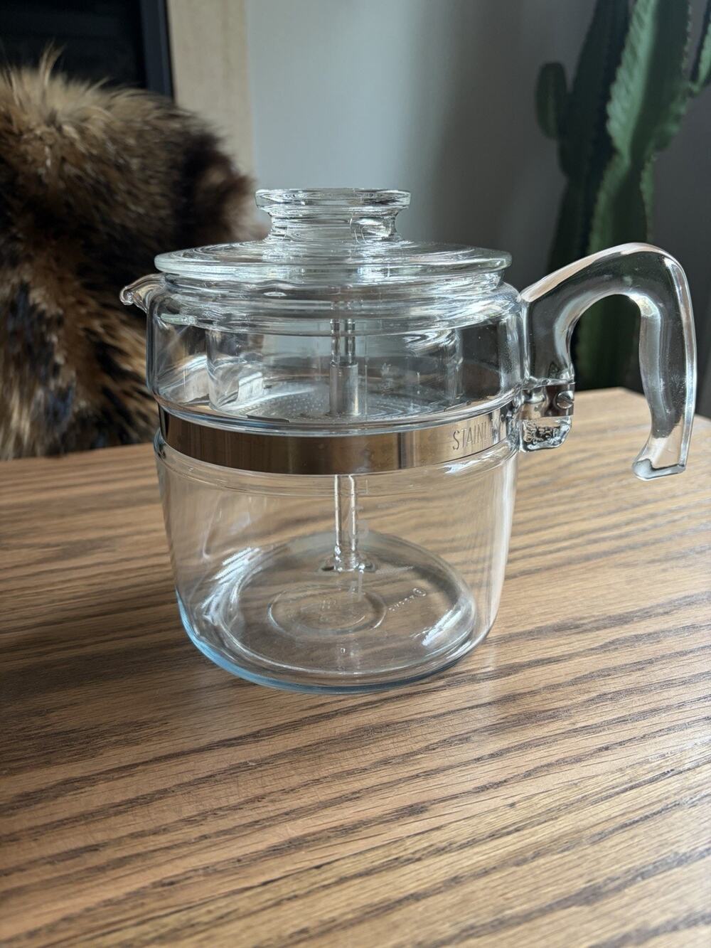 Vintage 1960s Pyrex Flameware 7756-B 6 Cup Percolator Coffee Pot Coffee Maker